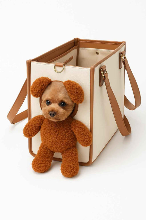 Peek-a-Boo Dog & Cat Purse for Small/Medium Pets – Travel Carrier with Leash Clip & Peek Window Viral on TikTok!